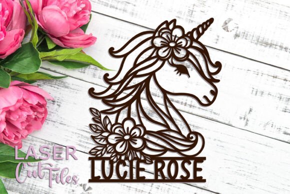Download Unicorn Name Sign Svg LASER Cut - Unicorn name sign Collection