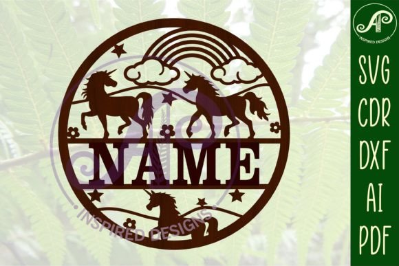 Download Unicorn Name Sign SVG Cut File - Unicorn name sign Collection