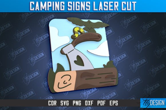 Download Camping Sign | 3D Sign | Adventure |CNC - 3d sign Collection