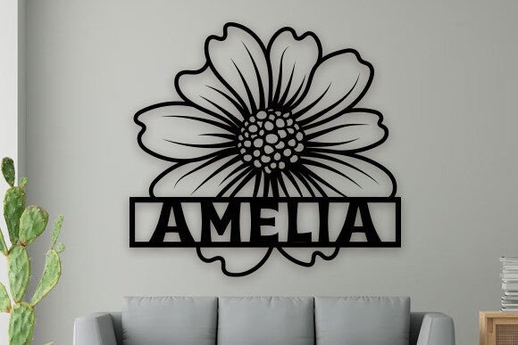 Download Sunflower Name Sign Laser Cut SVG - Sunflower name sign Collection