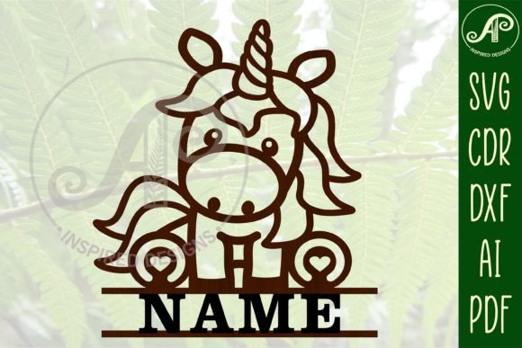Download Unicorn Name Sign SVG Cute Cartoon SVG - Unicorn name sign Collection
