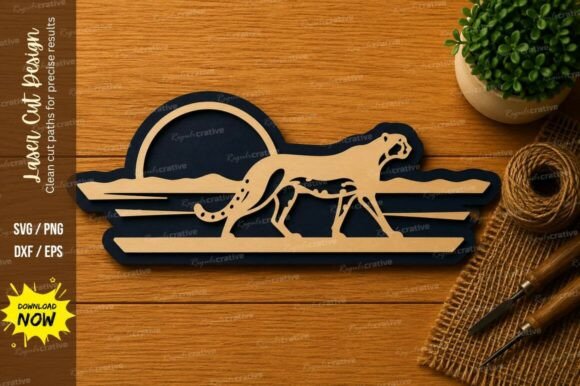Download Running Cheetah Sunset Laser Cut SVG Fil - Sunset laser cut Collection